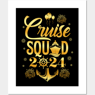 New Year Cruise Squad 2024 NYE Party Family Vacation Trip Posters and Art